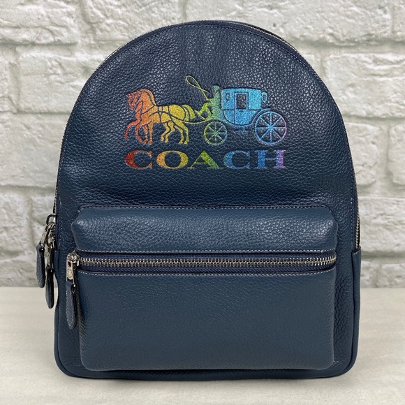 Coach Handbags - NWT Coach Rainbow Glitter Jes Leather Backpack
